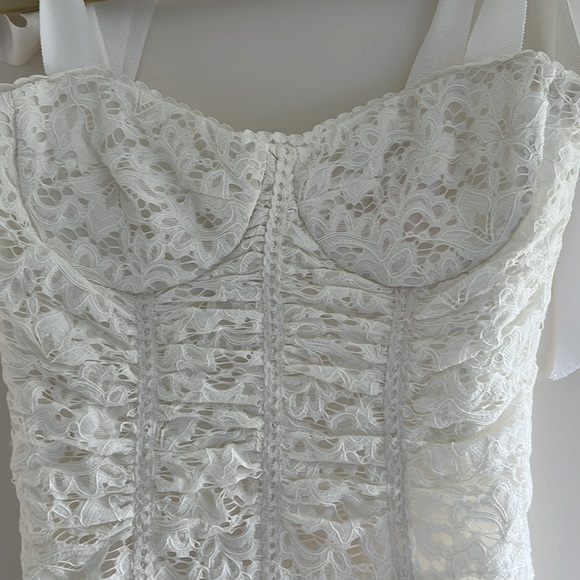 Jonathan Simkhai Lace Bustier Midi Dress Size 6 - Picture 7 of 15